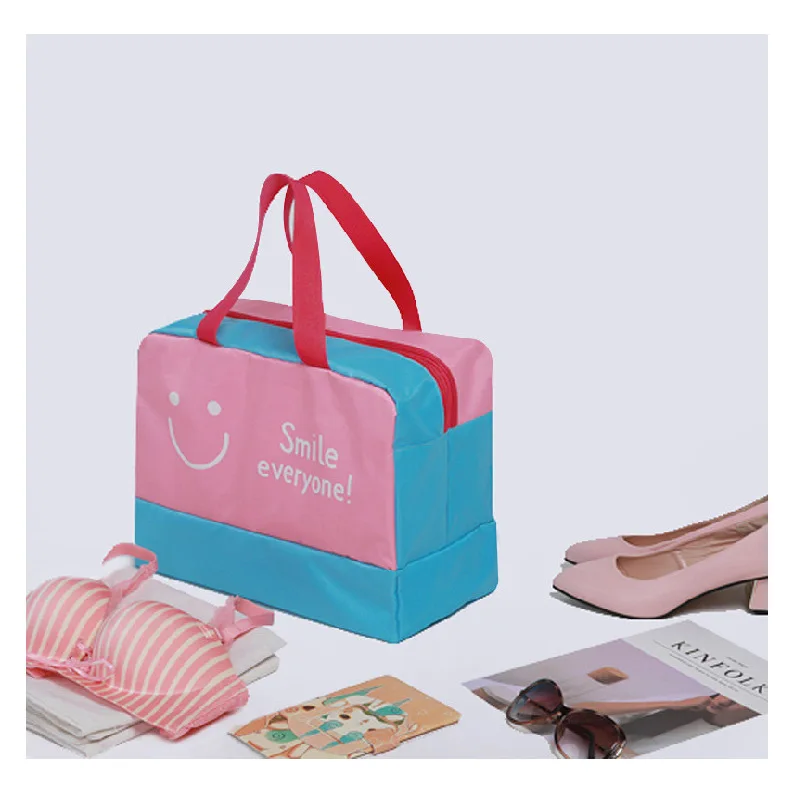 New dry wet separation travel storage bag fitness swimming portable customized portable cosmetic bag