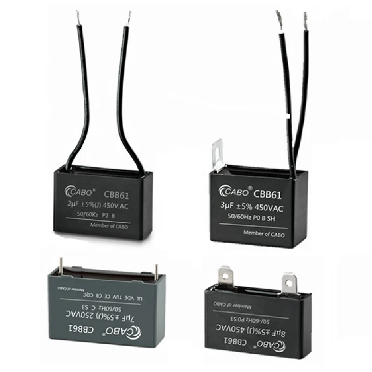 CBB61 series - CEILING FAN CAPACITOR CBB61 1.5uf+2.5uf 3 WIRE