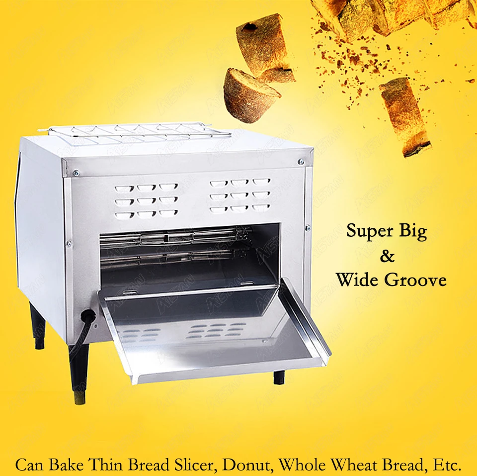  ECT2415 Stainless steel toaster with warming rack electric conveyor