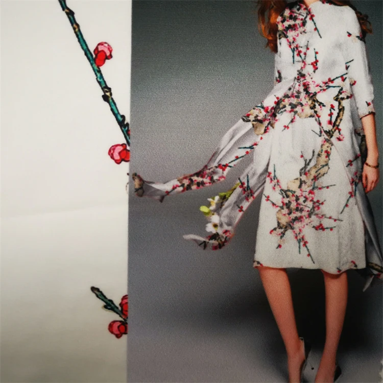 
Customized good quality anti static digital printing polyester fabric 100D four way stretch 