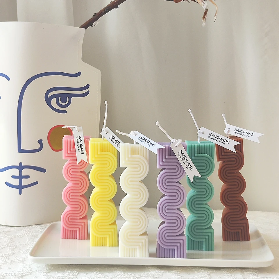 Wholesale cloud vegandecorative bubble Candle square shape cube scented soy wax candles for birthday wedding gift