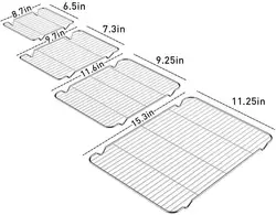 Stainless Steel Cooling Racks 4 Pack Zacfton Baking Racks Set 4 for Cooking Baking Roasting Grilling Cooling