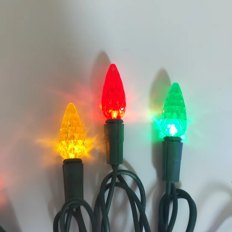 110V colorful Strawberry bulb C6 LED light  decorate string light for all holiday and commercial building