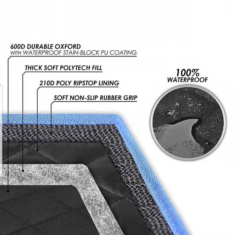 Manufacturer Wholesale Large Black Nonslip Dog Pet Car Seat Cover