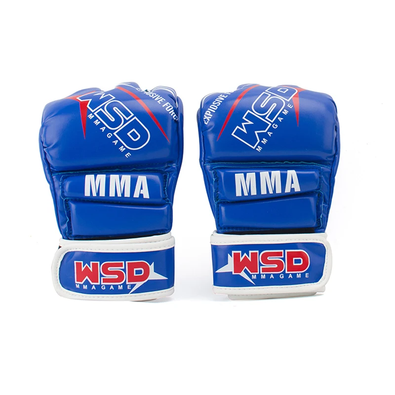 Good Quality The Base Of An Mma Custom Logo Pu Kids Half Finger Boxing Gloves For Men Women Pu Karate