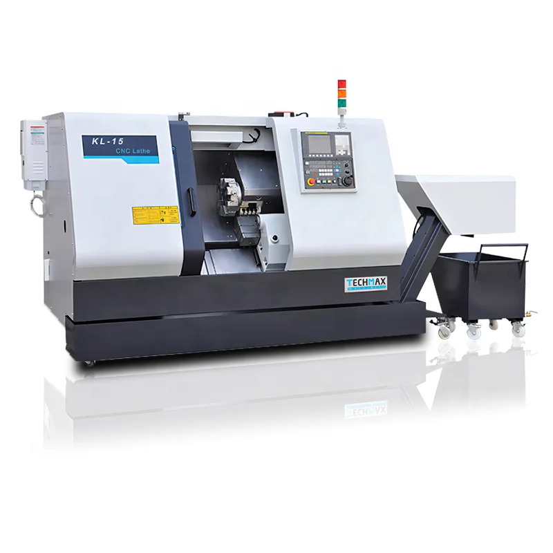 KL15 swiss turn cnc lathe  4 axis with linear scales heavy cutting cnc slant bed lathe custom made machine