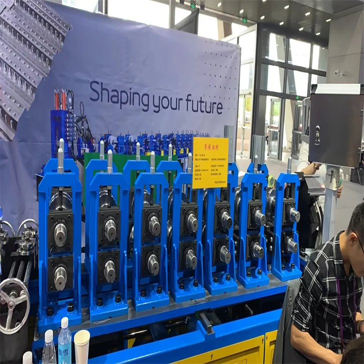 C Z U Purlin Roll Forming Machine light gauge framing strut steel profile making roll forming machine for guangzhou Canton Fair