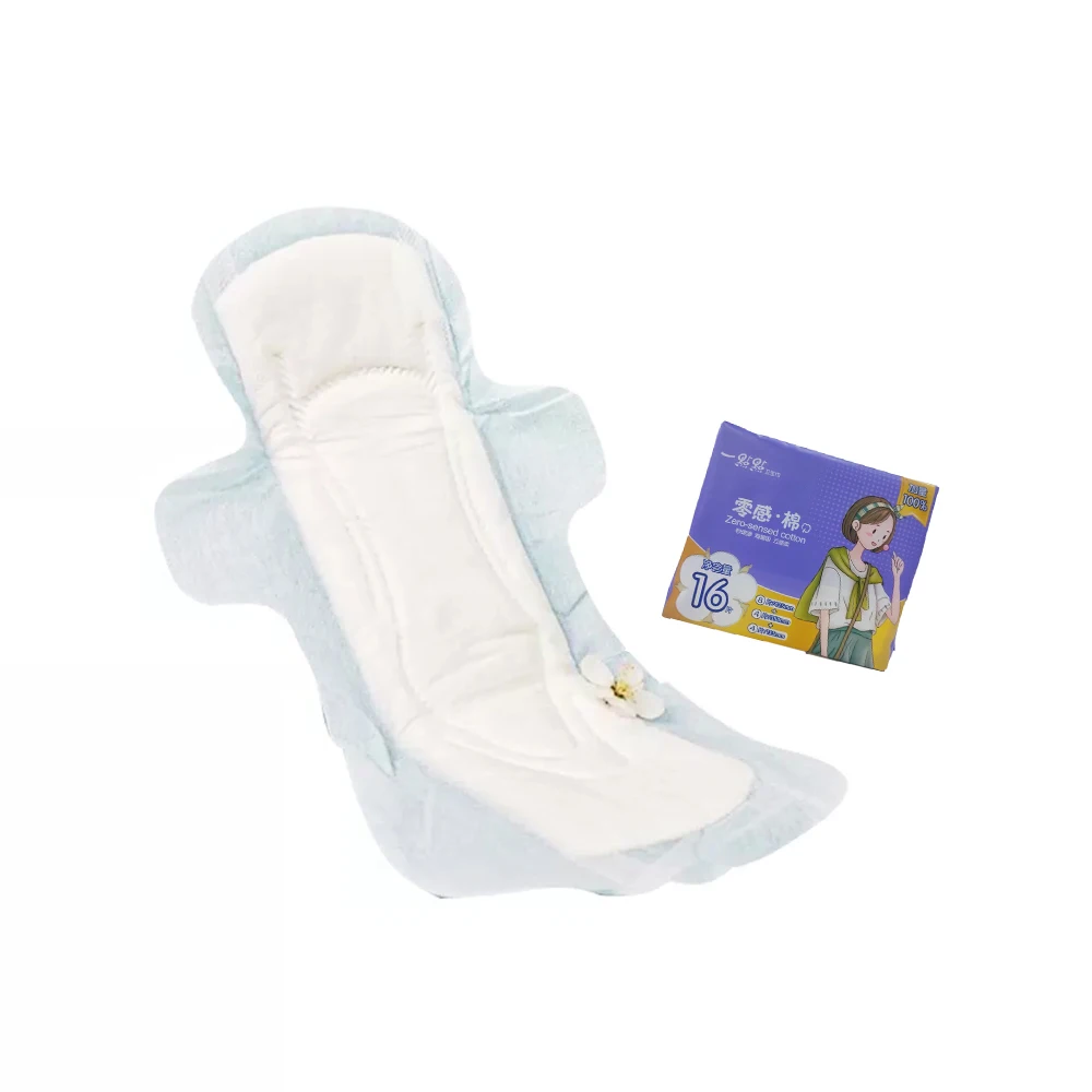China Cotton Organic  100% Women natural soft Sanitary towels Breathable ultra thin Sanitary napkin