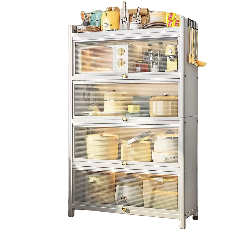 Kitchen Microwave Carbon Steel Bowl Dish Storage Rack Multi-layer save space Portable Storage cabinet Rack