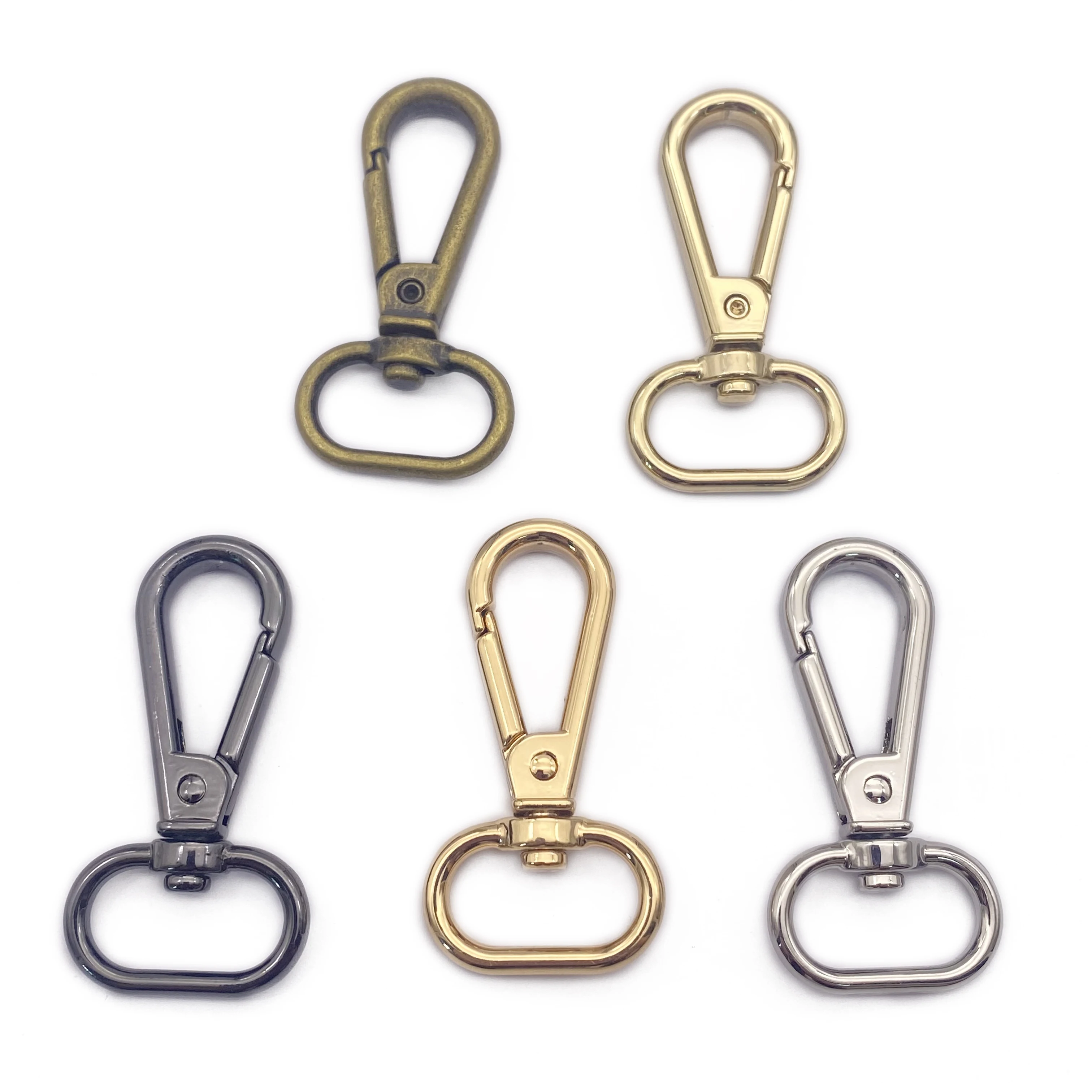 Bag part accessories snap hook buckle different colors metal swivel dog snap hook buckle alloy hooks
