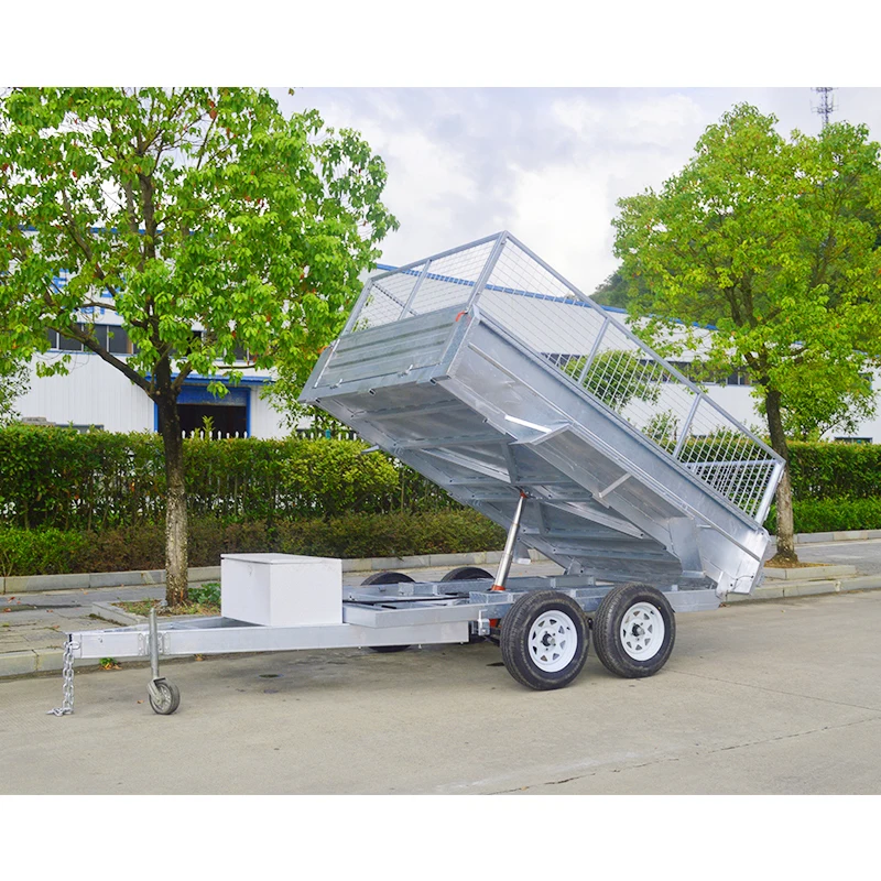 
GINO Wholesale 40 Cubic Meter Tipper Trailer Full Welded Dump Box Trailers 