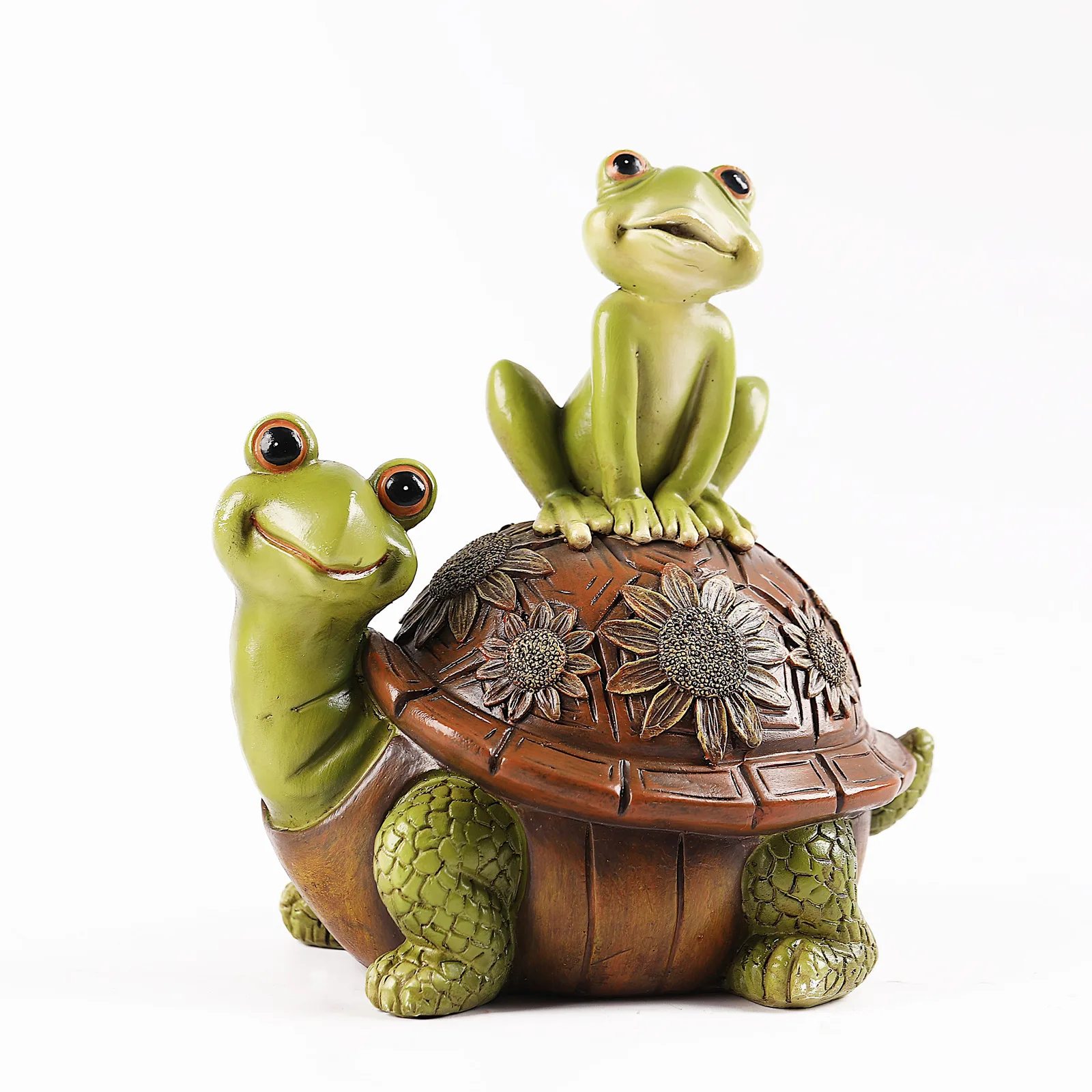 Resin Frog and Turtle Garden Carvings Outdoor Courtyard Cute Animal Crafts Decoration