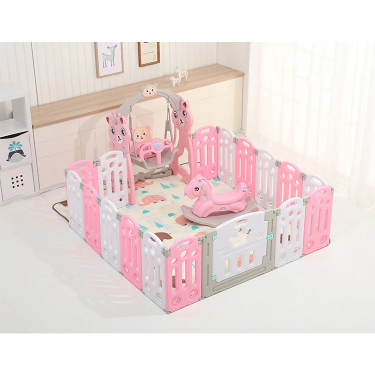 Kindergarten item bear style children Indoor play area plastic fence playground fence plastic garden fence for kids