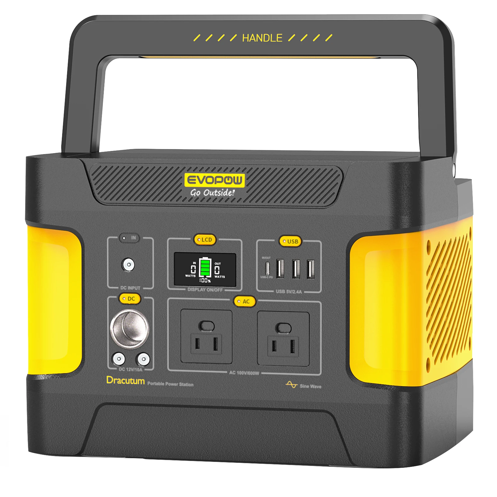 Customize 600W AC 110V 220V solar outdoor camping use rechargeable Emergency Power bank Portable power station generator