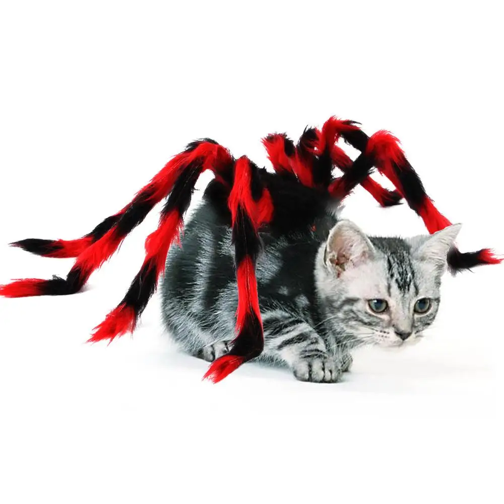 Pet Spider Costume - Halloween Spider Costume for Cats and Small to Medium Dogs Halloween Party Dress Up Festival Decoration Cos