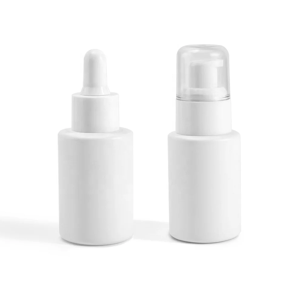 Матовый стеклянный флакон-капельница с белым покрытием 30 мл 1 унция для эфирного масла сыворотки