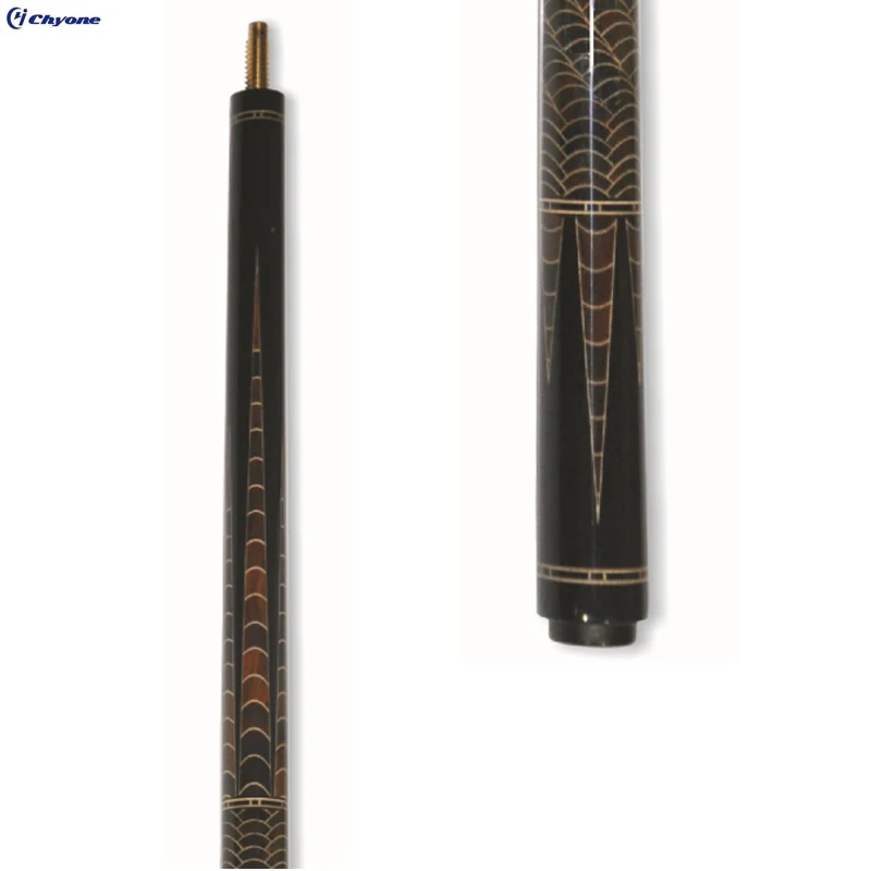 double laminated shafts inlay wrap tiger wood carom cue