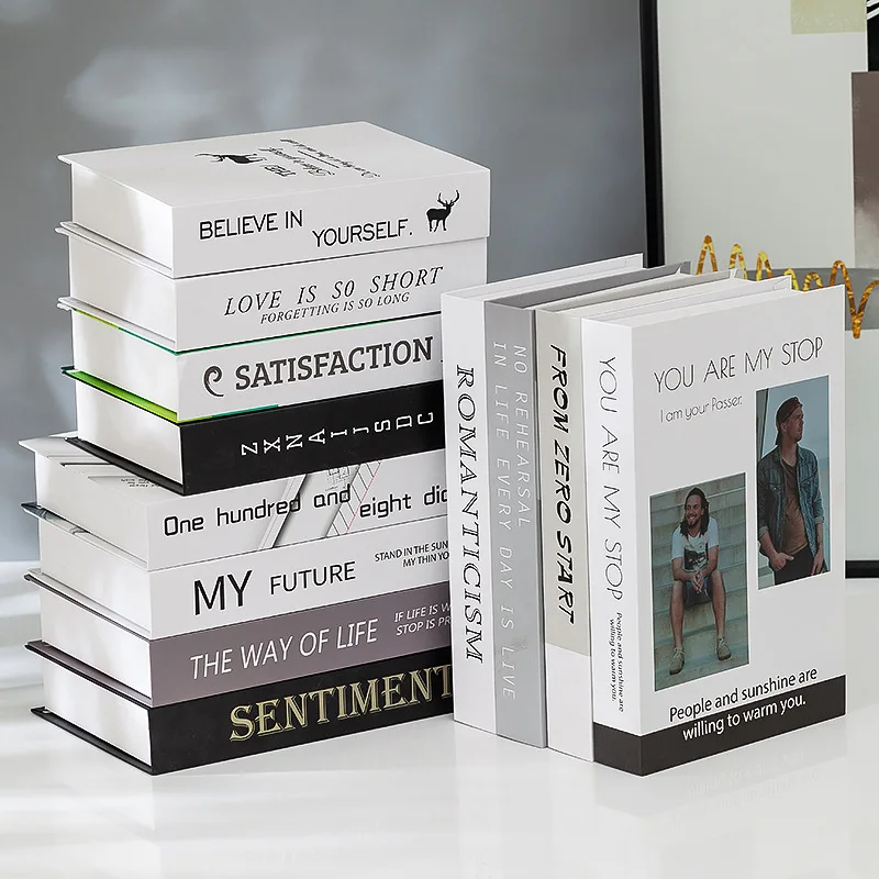 Fashion Table Art Simulation Decoration Accessories Printing Room Home Luxury Decorative Faux Books