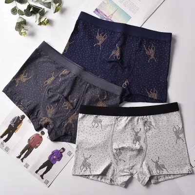 Мужское нижнее белье, хлопковые боксеры с U-образным выпуклым дизайном, дышащие боксеры, короткие шорты ts218