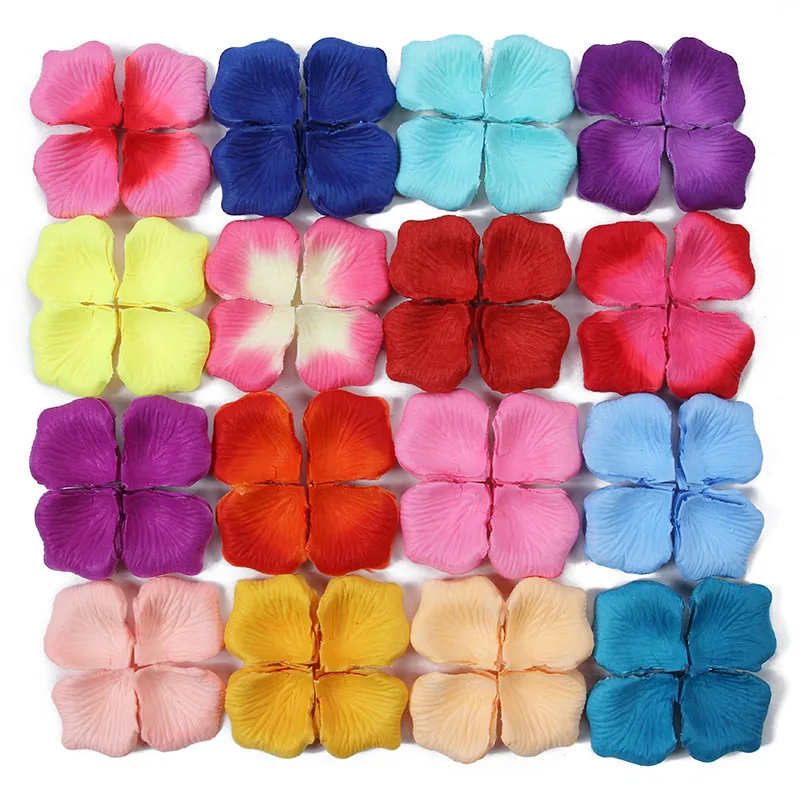100pcs 5cm Popular Hot Sell Artificial Rose Petals Satin Petals Silk Rose Petals For Wedding Decorations