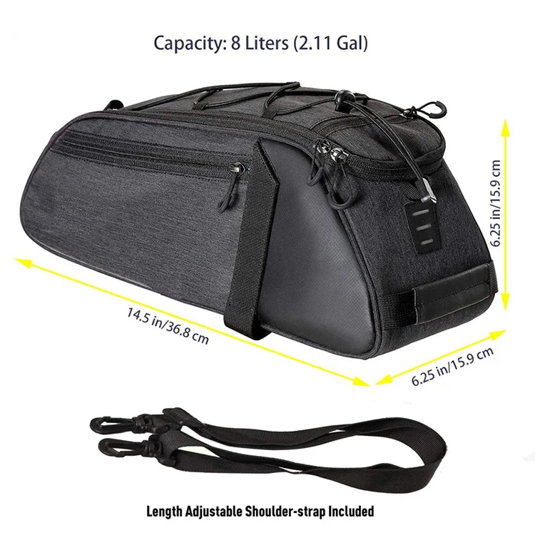 Cycling bike trunk mountain bicycle frame bag mobile phone waterproof oxford cycling storage rack rear seat carrier bag