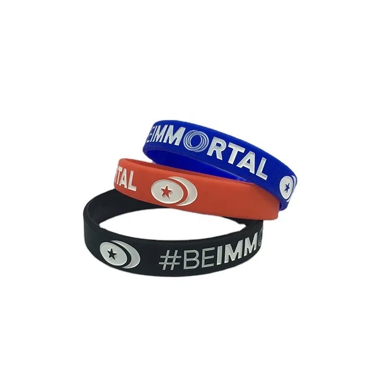 Custom Flag Silicone Bracelet Wristband Debossed Logo Custom Personalized Bracelet