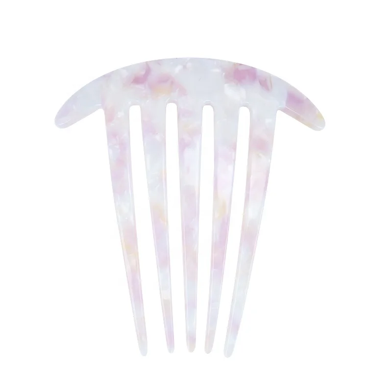 2020 New Ponytail Fork Comb Simple Cellulose Acetate Comb Cheap Little Hair Comb