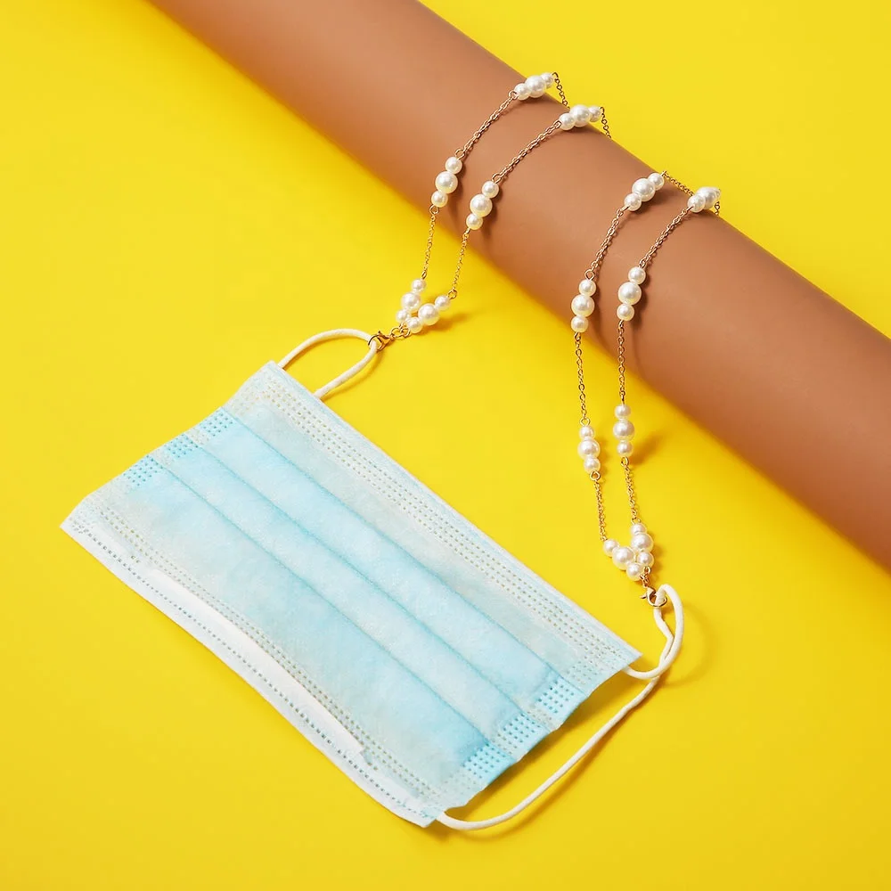 Fashion Vintage Women Eyewear Chain Pearl Beads Glasses Chains Silicone Eyeglasses Cord Sunglasses Necklace Glasses Accessories wholesale