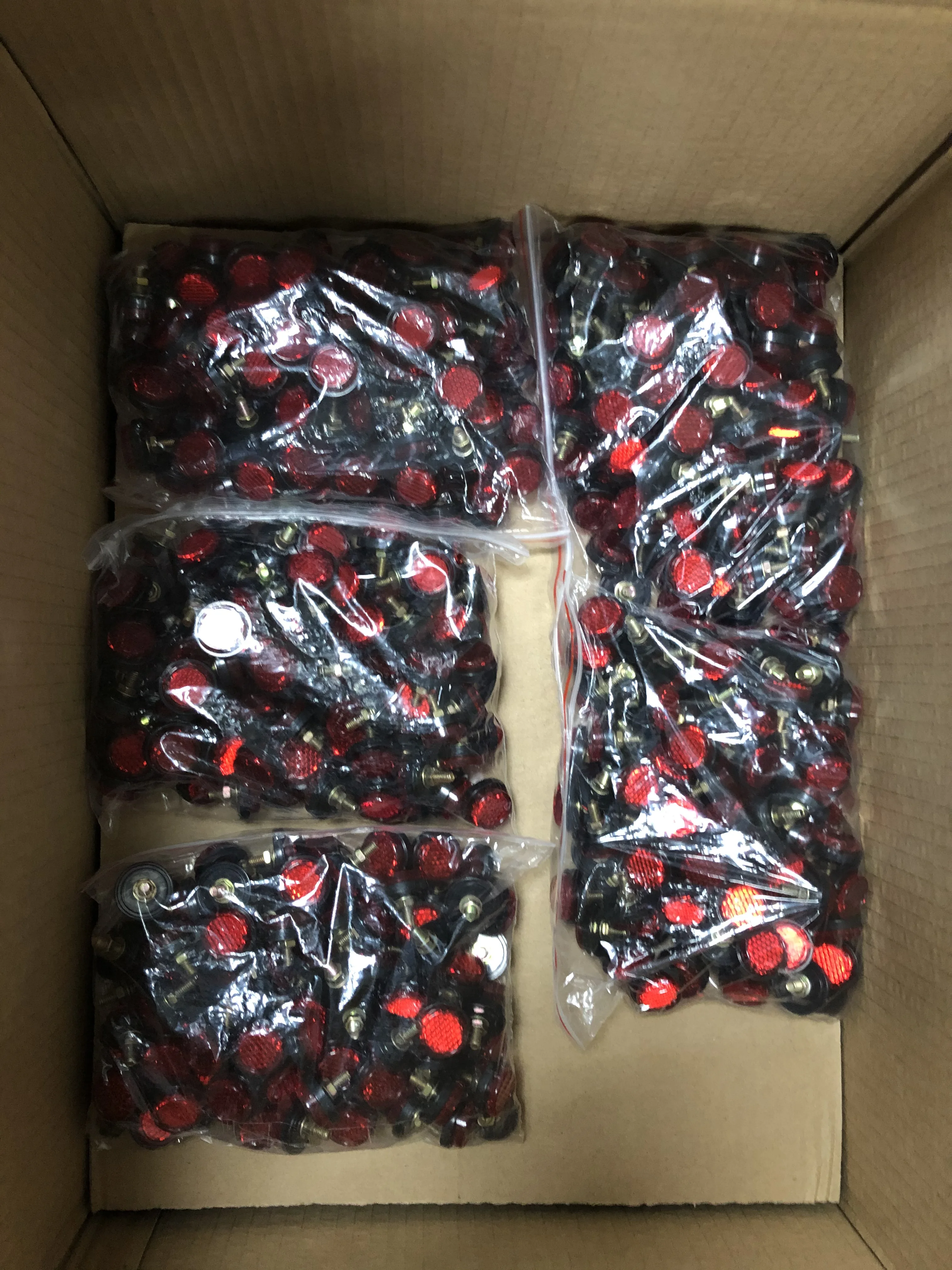 24mm Small Plastic Small Round Reflex Reflector Tape Screw Design for KM216