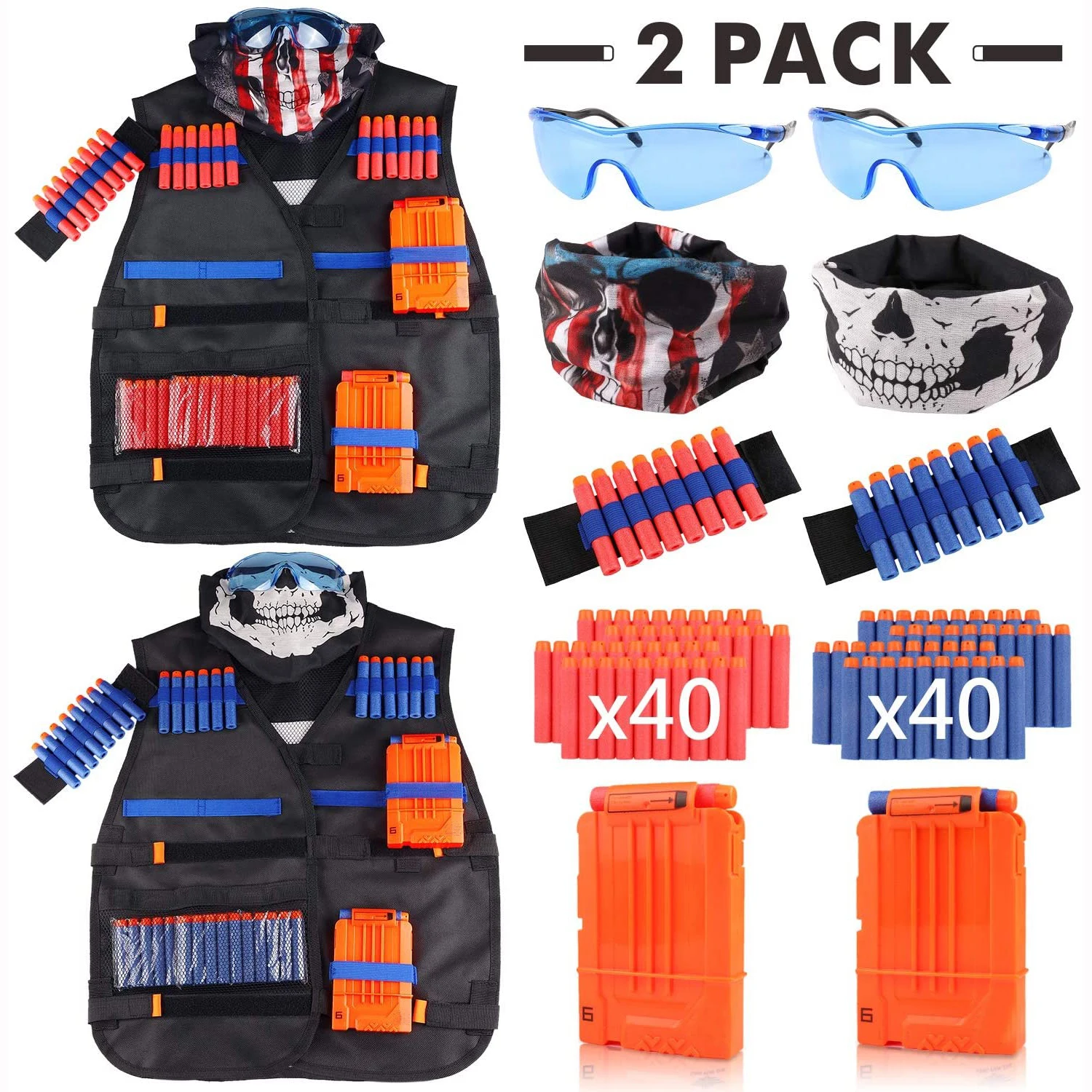 Wholesale outdoor kids tactical vest boys and girls adjustable belt Nerf-gun EVA bullet shooting protect safty vests