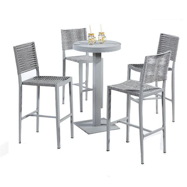 Fashion Luxury Bar Counter Table Leisure Style glass White Standing Haute Cocktail Round Bar Table