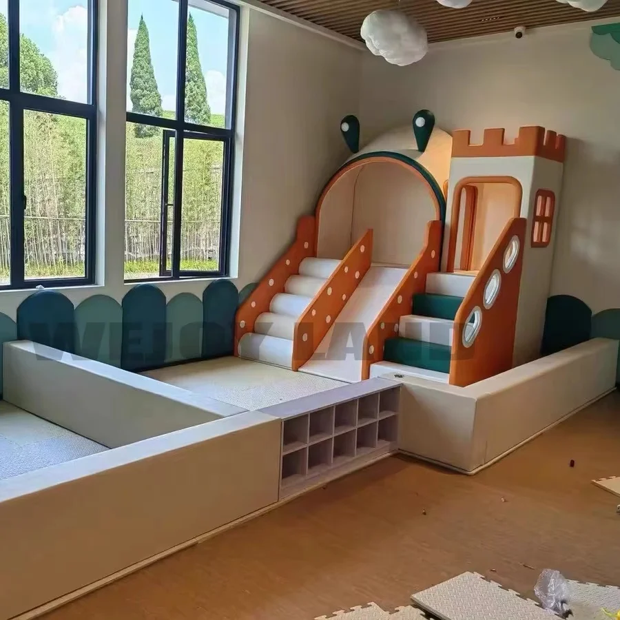 Kids Various shapes Safety Soft Foam Plastic Indoor Playground Equipment With Slides And Ball Pit For Daycare Center Hospital
