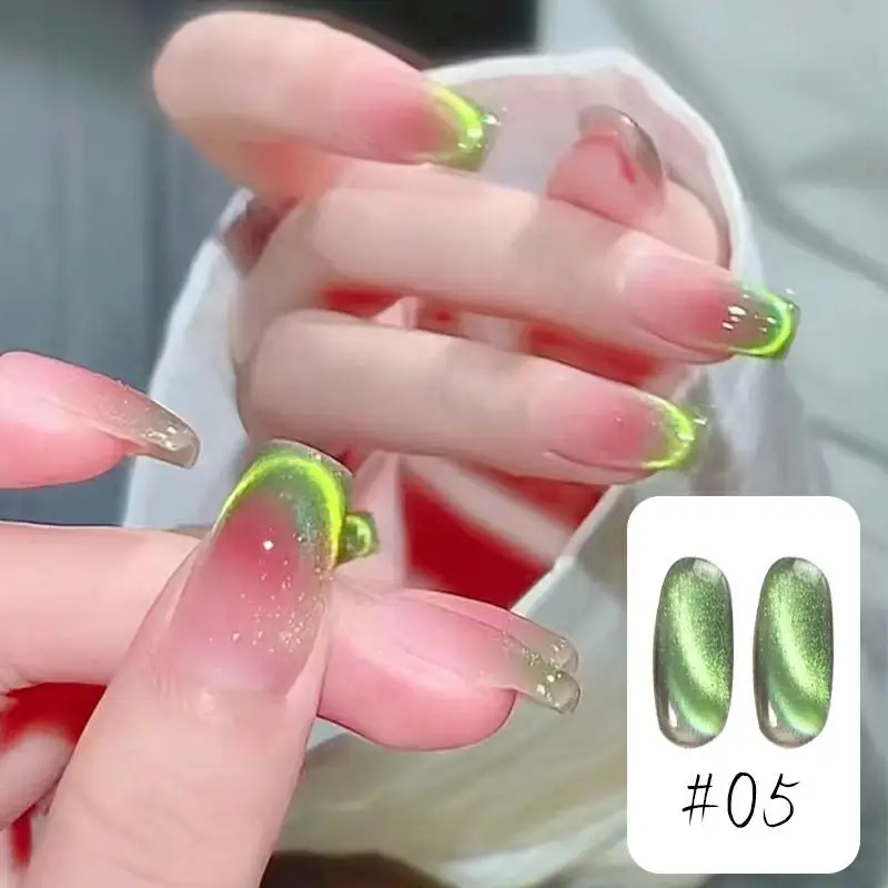 HS Custom Logo ladopacat eye  Gel TPO HEMA  HEPA Silver Magnetic Soak Off UV Spar Cat Eye Nail Gel Polish