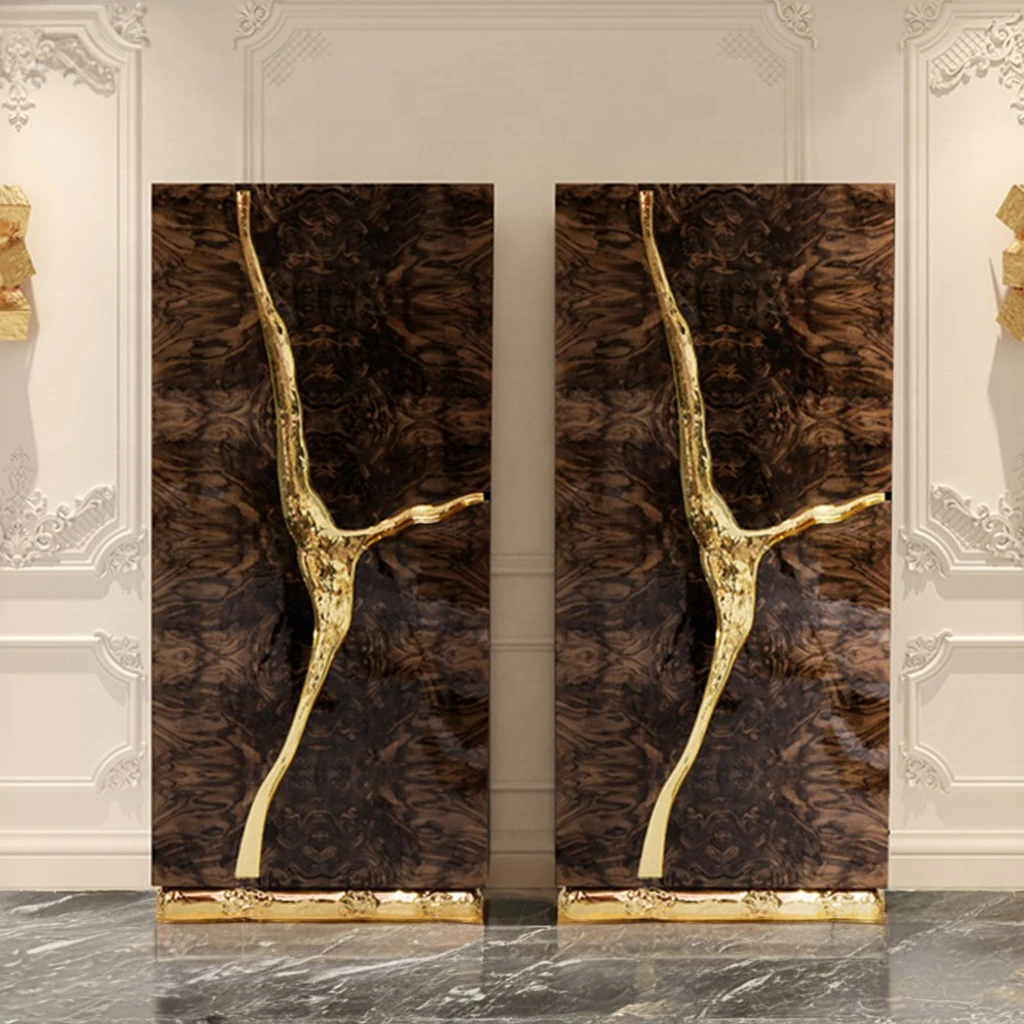 High Quality Luxury Home Furniture Set Living Room Cabinet Unique Designs Wood Veneer Wine bar Cabinet