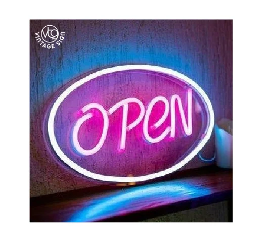 Open Neon Sign Store Mall Decorative Silicone Acrylic Custom Letter Light (1600228615615)
