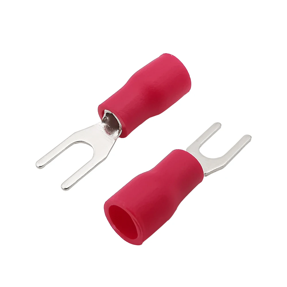 SV1.25-32 Crimp Terminal Insulated Fork Spade Wire Cable Connectors SV1.25-32 Insulated Cord Pin End Crimp Terminals