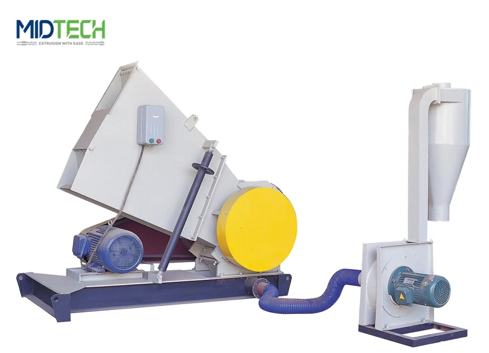 MIDTECH, машина для измельчения труб из пластика, ПВХ, ПЭ, ПП, АБС
