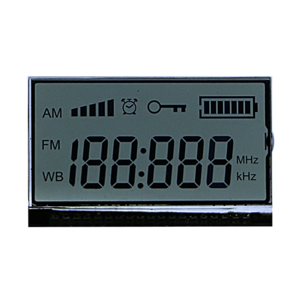 Low cost custom made dimension monochrome 7 segment lcd small screen