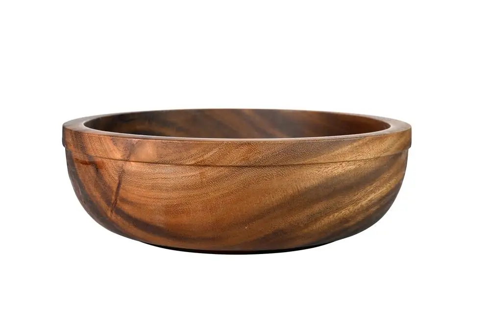 
High quality Acacia wooden bowl salad bowl set of different size natural bowls 