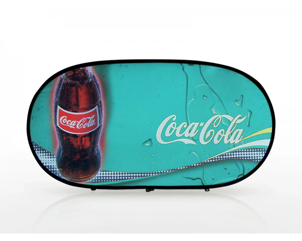 Cheap Custom Outdoor Advertising Oval Pop Up Banner For Trade Show