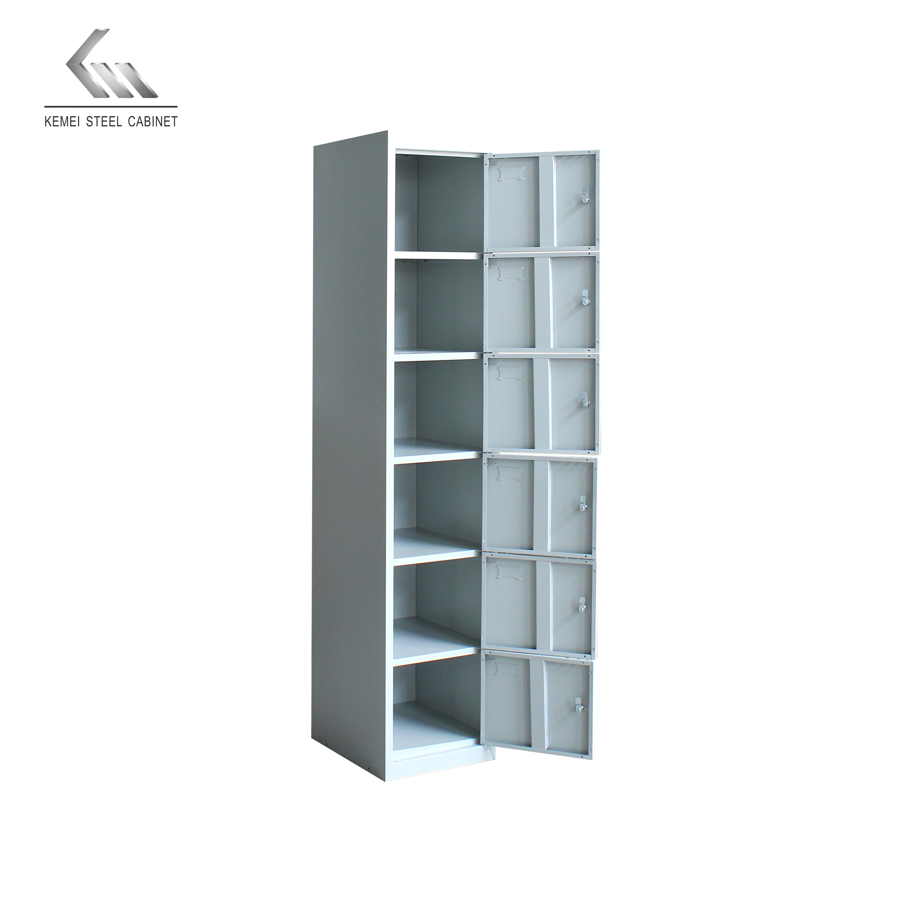 Commercial Custom Design Steel Line Furniture Metal Locker Cabinet 6 Doors For Gym Steel Commercial Clothes Storage Locker