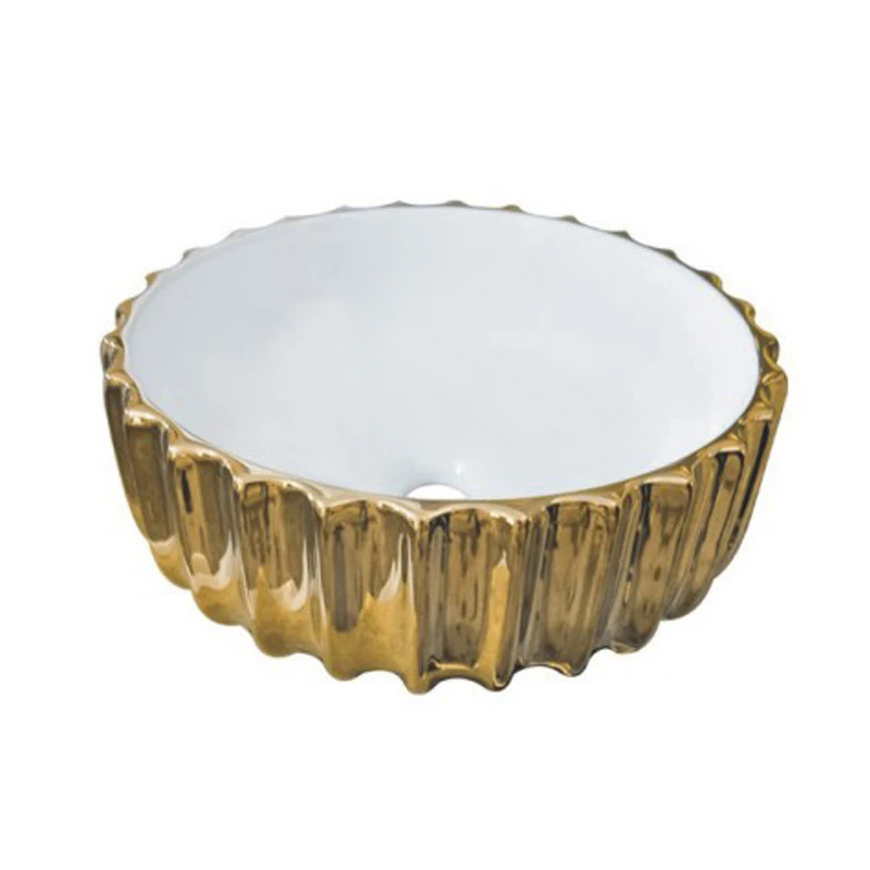 New Elegant Bathroom Washing Hand Above Counter Top Basin Luxury Ceramic Basin Sink