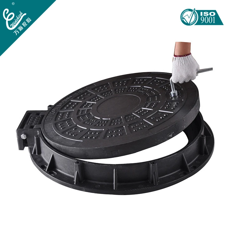 
China Goods Wholesale Square Locking Plastic Manhole Cover 