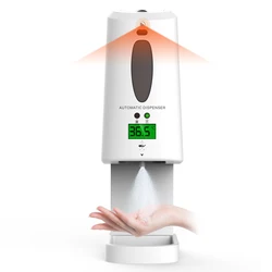 Lien 2021 Thermometer 1300ml Automatic Gel Sanitizer Dispensers Sensor Alcohol Dispenser Automatic