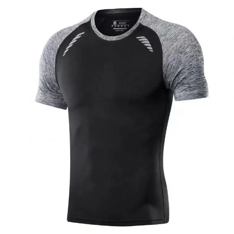 High elastic training short logo custom compression short top shirts outdoor quick dry design high quality running shirt