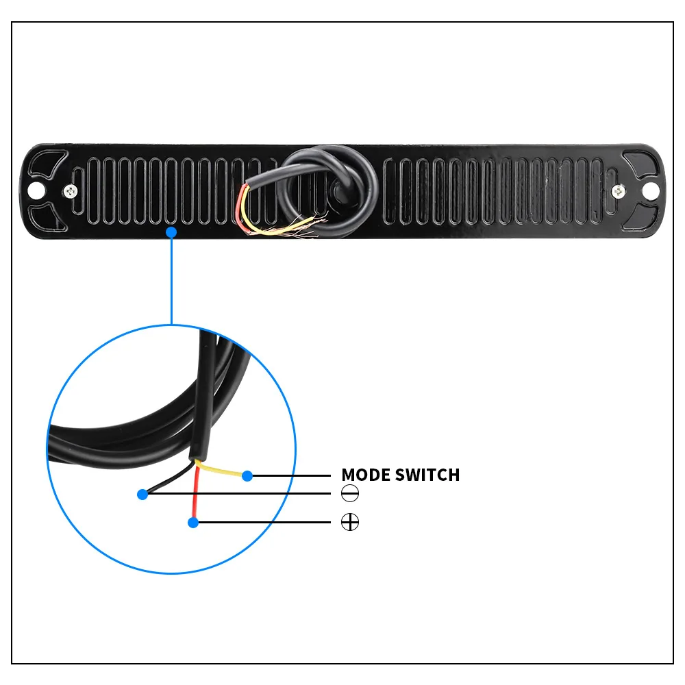 Auto lighting system 12-24V truck side lamp strip ultra-thin side flash light 36w 12LED strongpoint signal warning lights