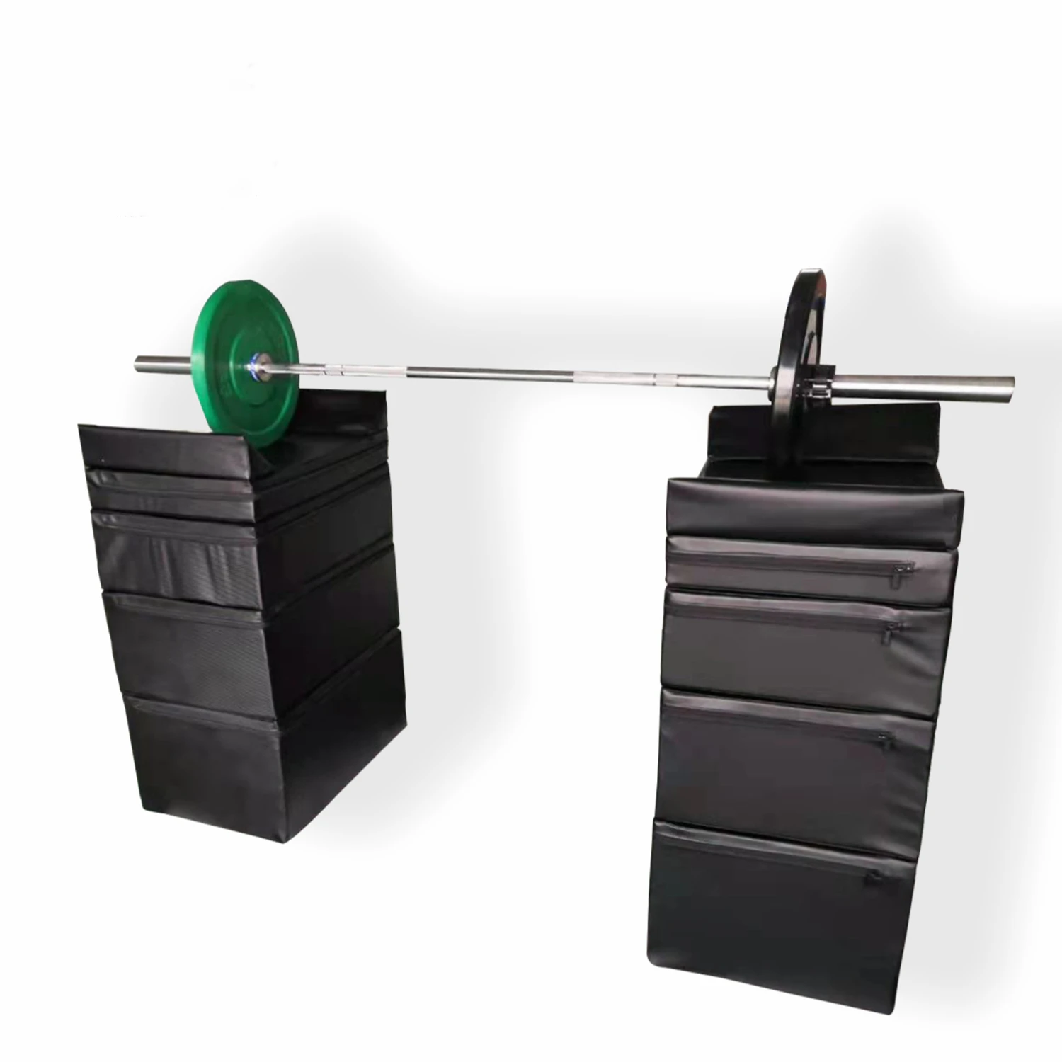 High Quality Gym Fitness Weightlifting Training Adjustable Soft Weight Plate Platform Soft Jerk Blocks