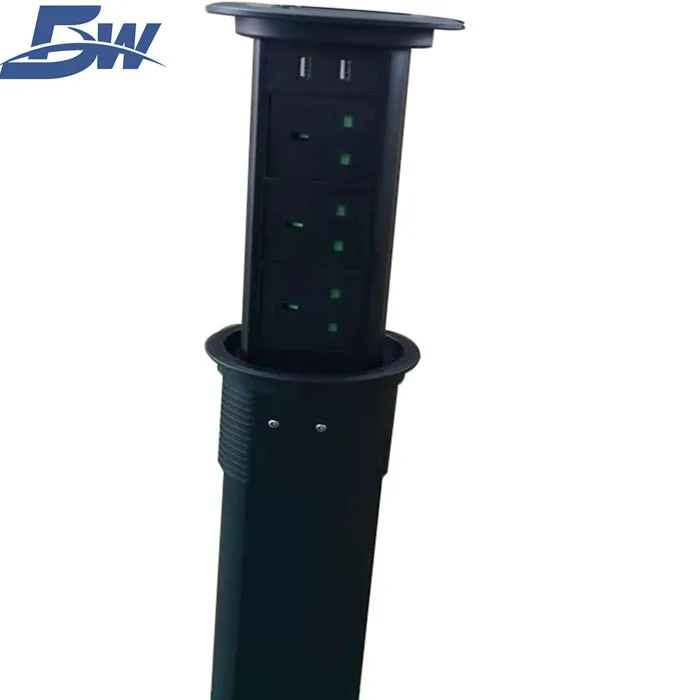 BW Home elevation tower electrical outlet motorized lift pop up power plug charger kitchen socket