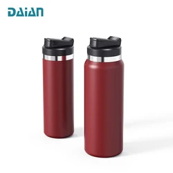 Dishwasher Safe 20oz 32oz Stainless Steel Flask Double Wall Vacuum Insulated Sports Gym Water Bottle with Handle