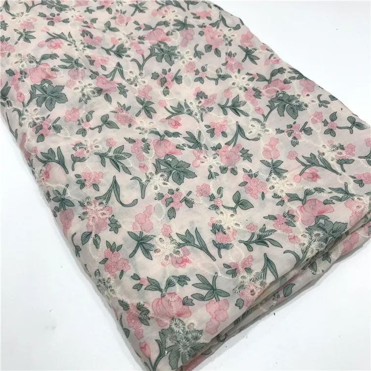 Elegant Design Cotton Lace Dresses Yellow floral Embroidered Textile Cotton Dry Lace Embroidery Cotton Swiss Voile Lace Fabric